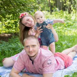 Семейная фотосессия - Юля, Артем и Мишутка